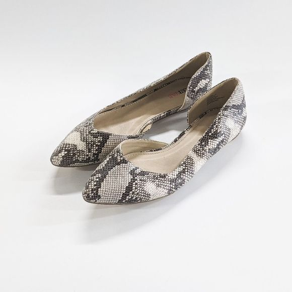 Just Fab Chastina Snakeskin Flats | US Size 8 - Picture 4 of 6